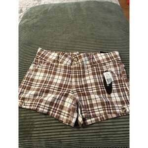 Vtg  Plaid Board Shorts Women Juniors/Teens Surf Swim Y2K Style Small NWT